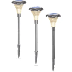 Solar Steckleuchten Set Capri 34 cm DuoColor Edelstahl