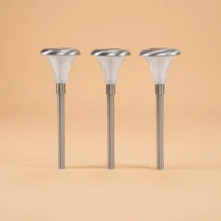 Solar Steckleuchten Set Capri 34 cm DuoColor Edelstahl