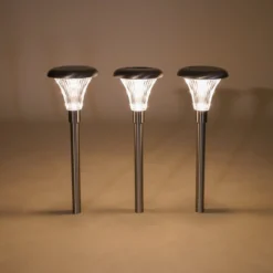 Solar Steckleuchten Set Capri 34 cm DuoColor Edelstahl
