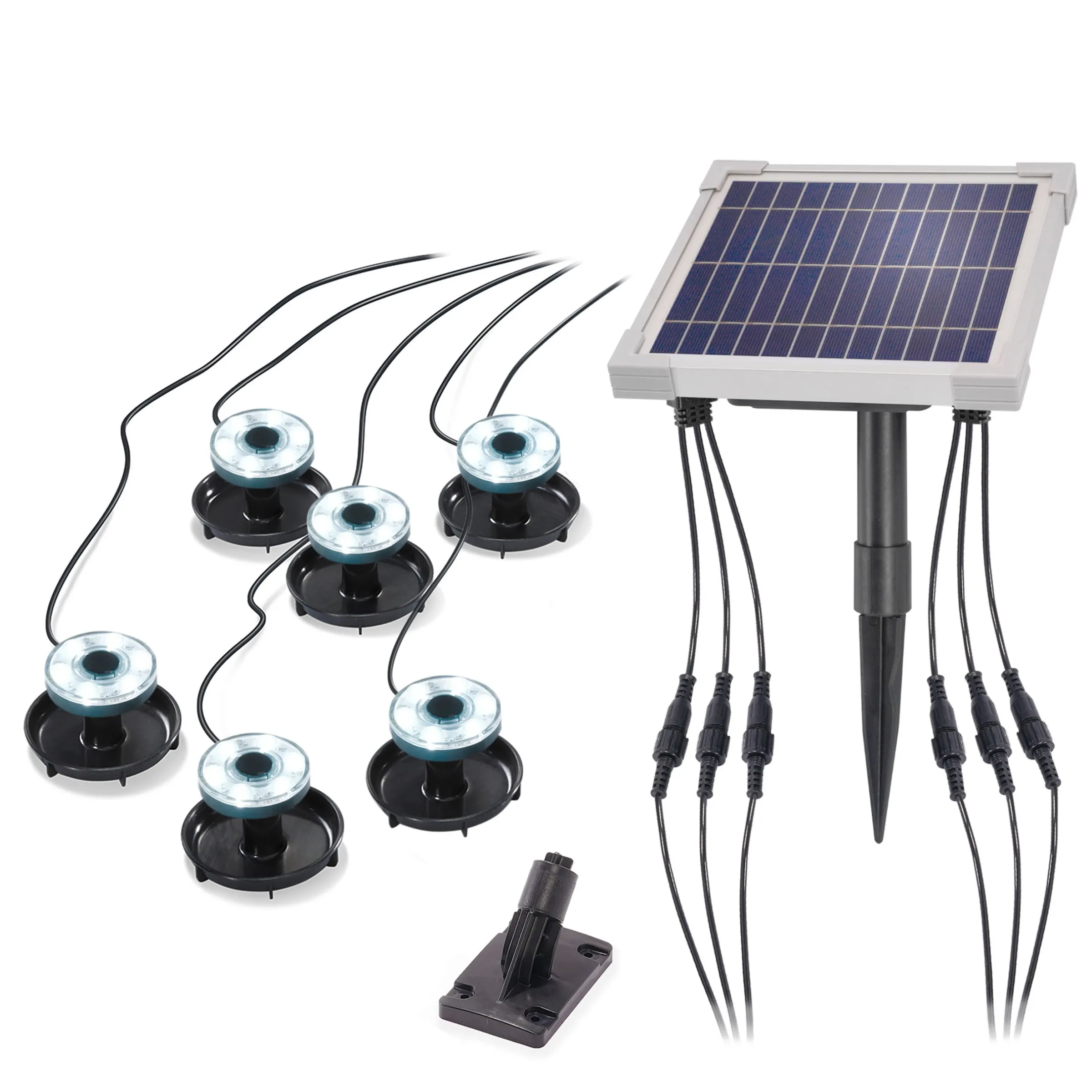 Solarstrahler Multispot Basic mit 6 Strahlern, 120 lm kaltweiß