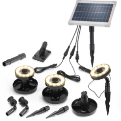 Solarstrahler Multispot Professional mit 3 Strahlern, 108 lm warmweiß