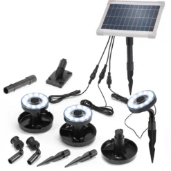 Solarstrahler Multispot Professional mit 3 Strahlern, 108 lm kaltweiß