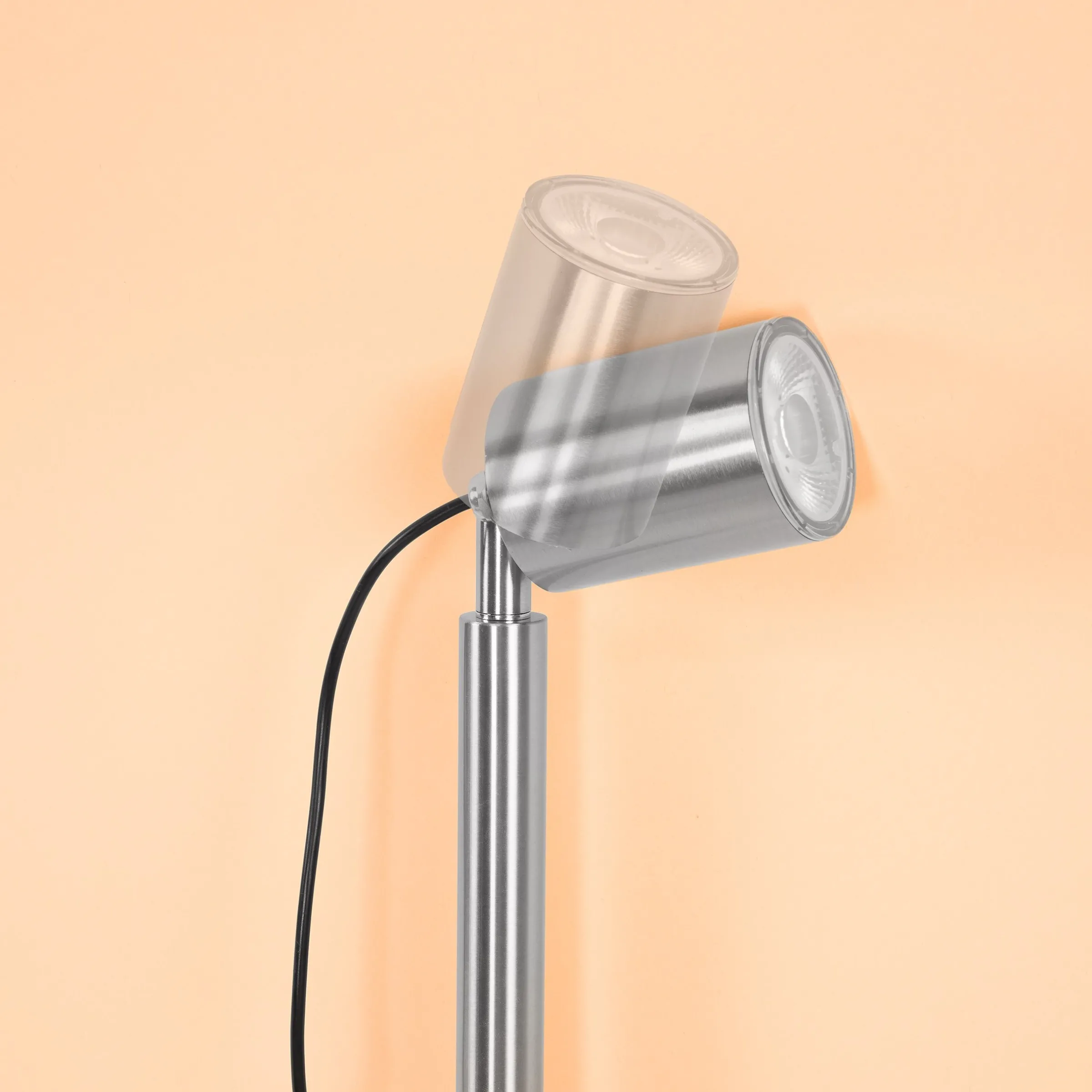 Solarstrahler Power Trio Duocolor mit 3 Spots aus Edelstahl