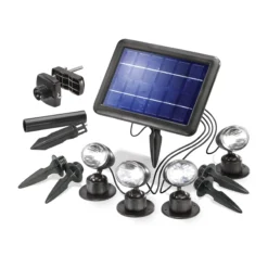 Solarstrahler Quatre mit 4 Wand- oder Bodenpots