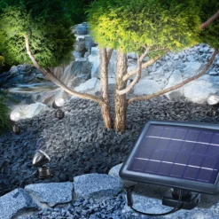 Solarstrahler Quatre mit 4 Wand- oder Bodenpots