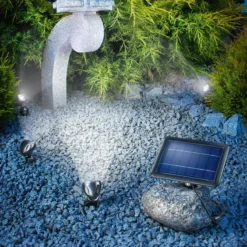 Solarstrahler Quatre mit 4 Wand- oder Bodenpots