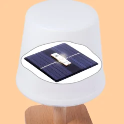 Solar Tischleuchte Harmony in Holzoptik