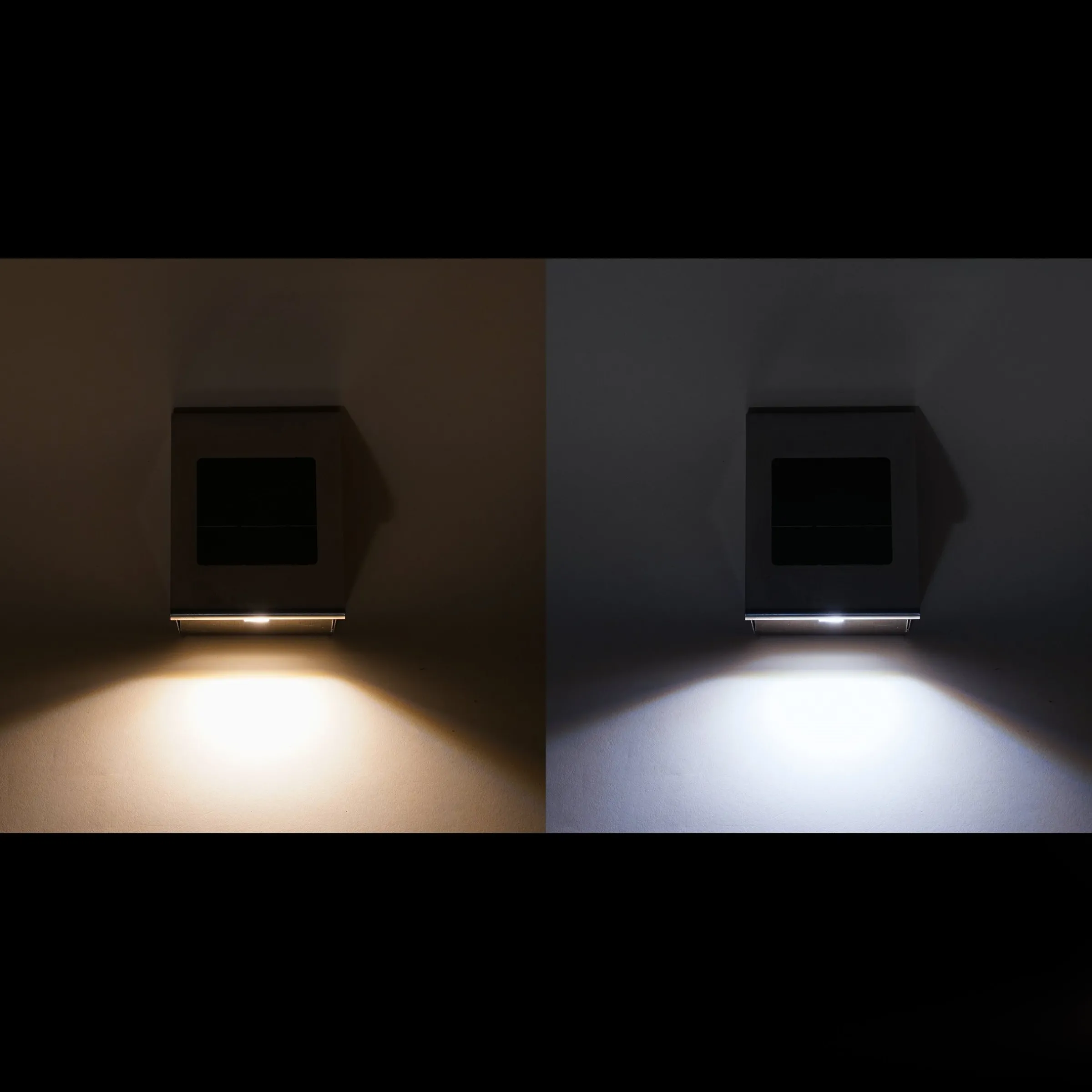 Solar Wandleuchte Shine aus Edelstahl
