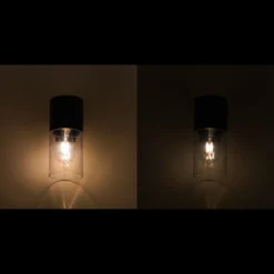 Solar Wandleuchte Viola mit LED-Glühbirne