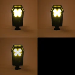 Solar Wand- und Bodenstrahler warm weiß im Kunststoffgehäuse