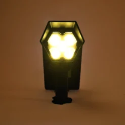 Solar Wand- und Bodenstrahler warm weiß im Kunststoffgehäuse