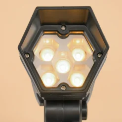 Solar Wand- und Bodenstrahler warm weiß im Kunststoffgehäuse