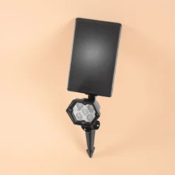 Solar Wand- und Bodenstrahler warm weiß im Kunststoffgehäuse