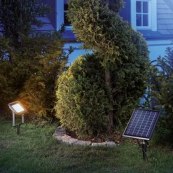 Solar Wand- und Bodenstrahler Power Flood in warmweiß