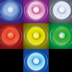 Solar Wand- und Bodenstrahler mit 7 Lichtfarben im Alugehäuse