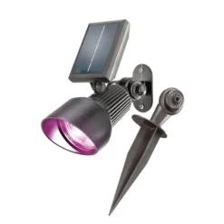 Solar Wand- und Bodenstrahler mit 7 Lichtfarben im Alugehäuse