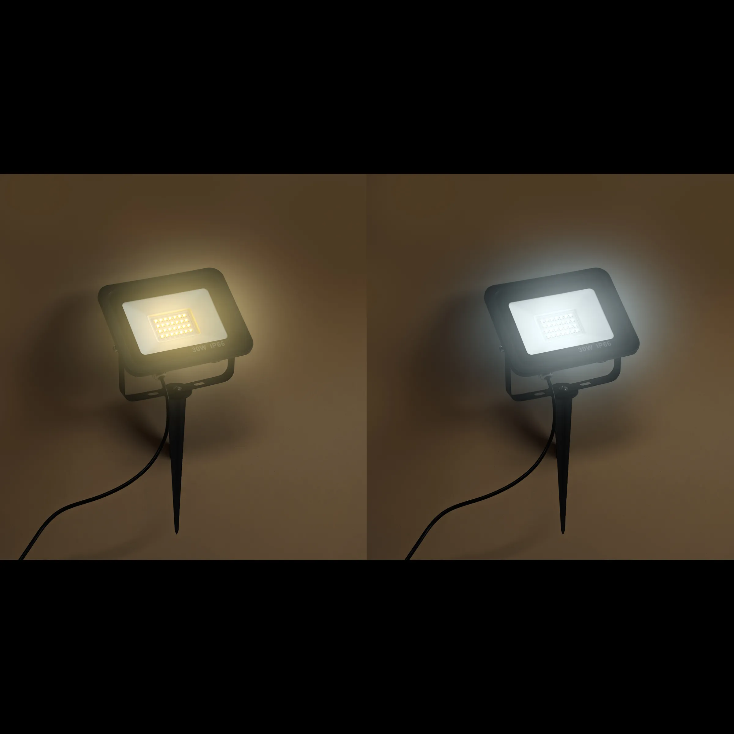 Solar Wand- und Bodenstrahler Power Flood DuoColor