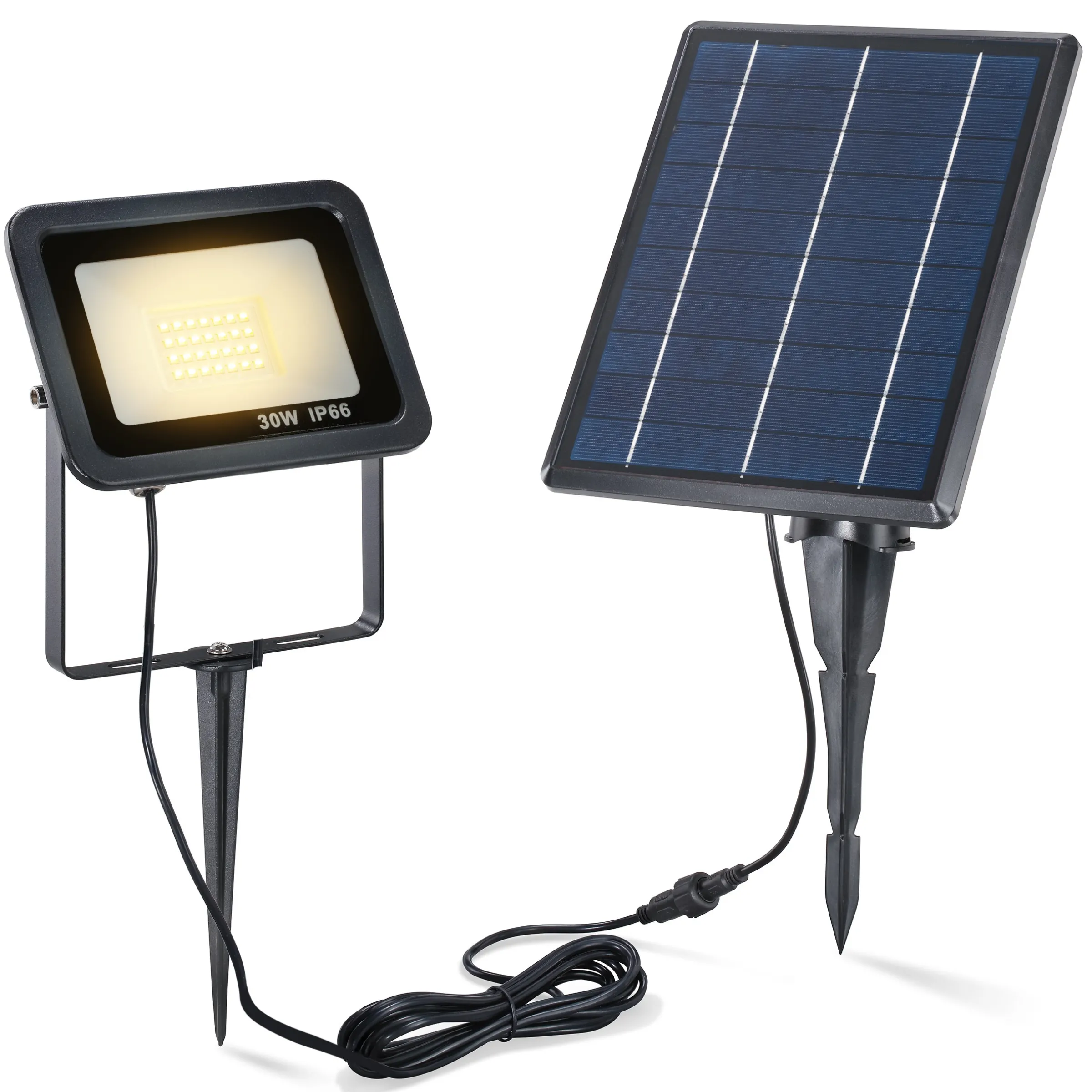 Solar Wand- und Bodenstrahler Power Flood DuoColor
