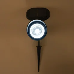 Solar Wand- und Bodenstrahler kalt weiß im Alugehäuse