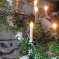 Solar Weihnachtsbaum Lichterkette mit 20 Kerzen