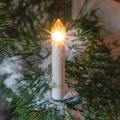 Solar Weihnachtsbaum Lichterkette mit 20 Kerzen