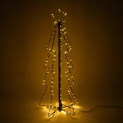 Solar Weihnachtsbaum mit Leuchtstern, Höhe 80 cm