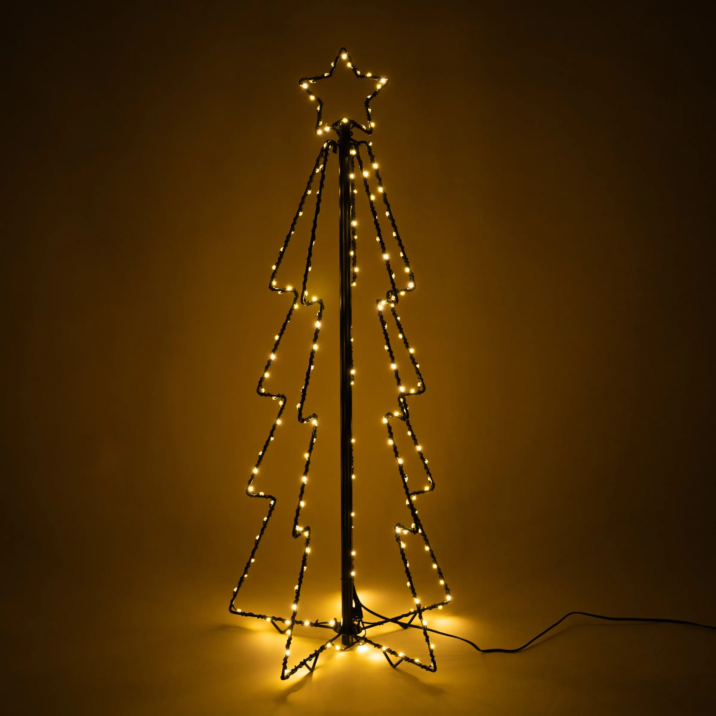 Solar Weihnachtsbaum mit Leuchtstern, Höhe 80 cm