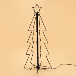 Solar Weihnachtsbaum mit Leuchtstern, Höhe 80 cm