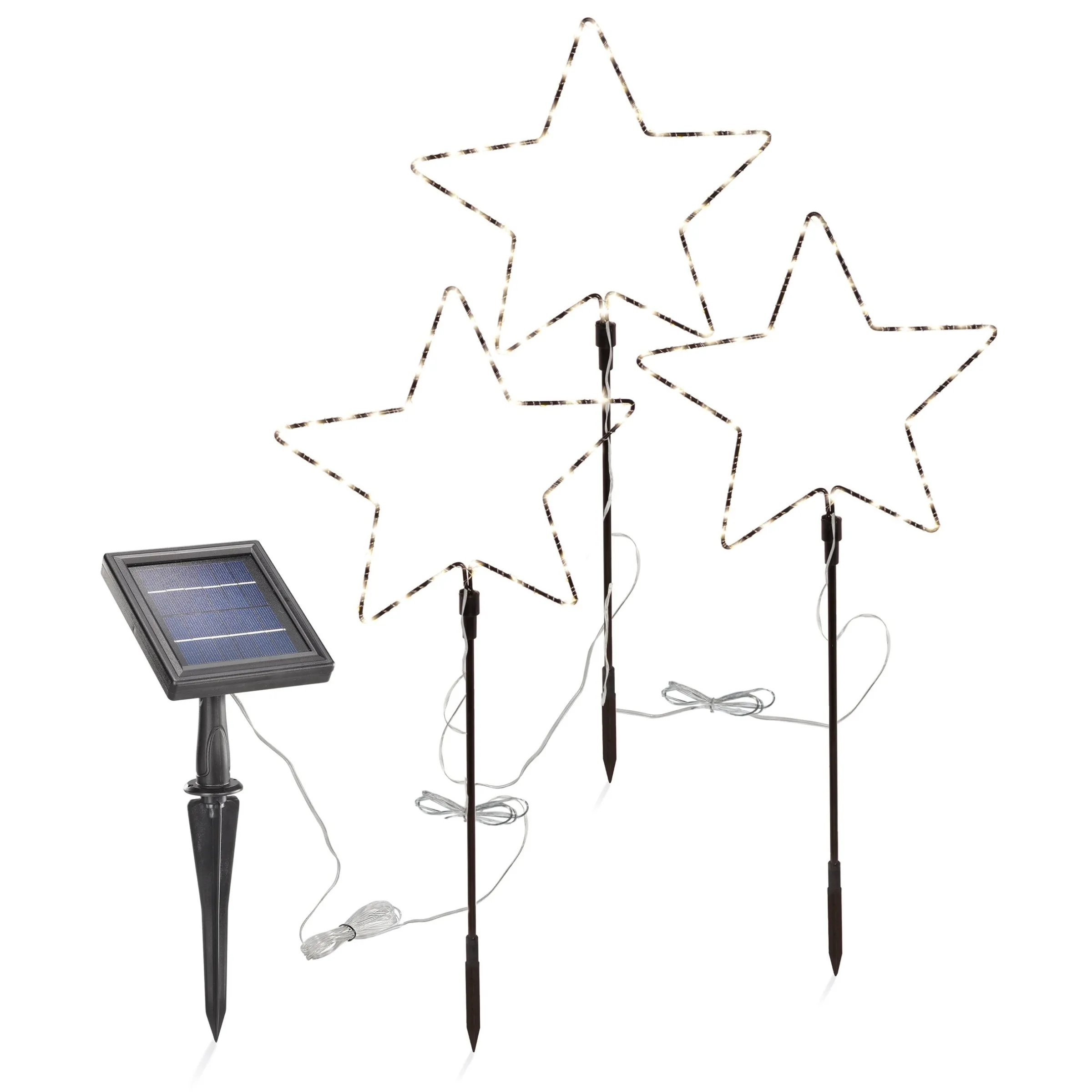 Solar Weihnachtsdeko Sternenzauber im 3er-Set