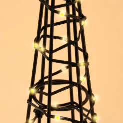 Solar Weihnachtspyramide Höhe 50 cm mit 200 warmweißen LEDs