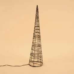 Solar Weihnachtspyramide Höhe 60 cm mit 200 warmweißen LEDs