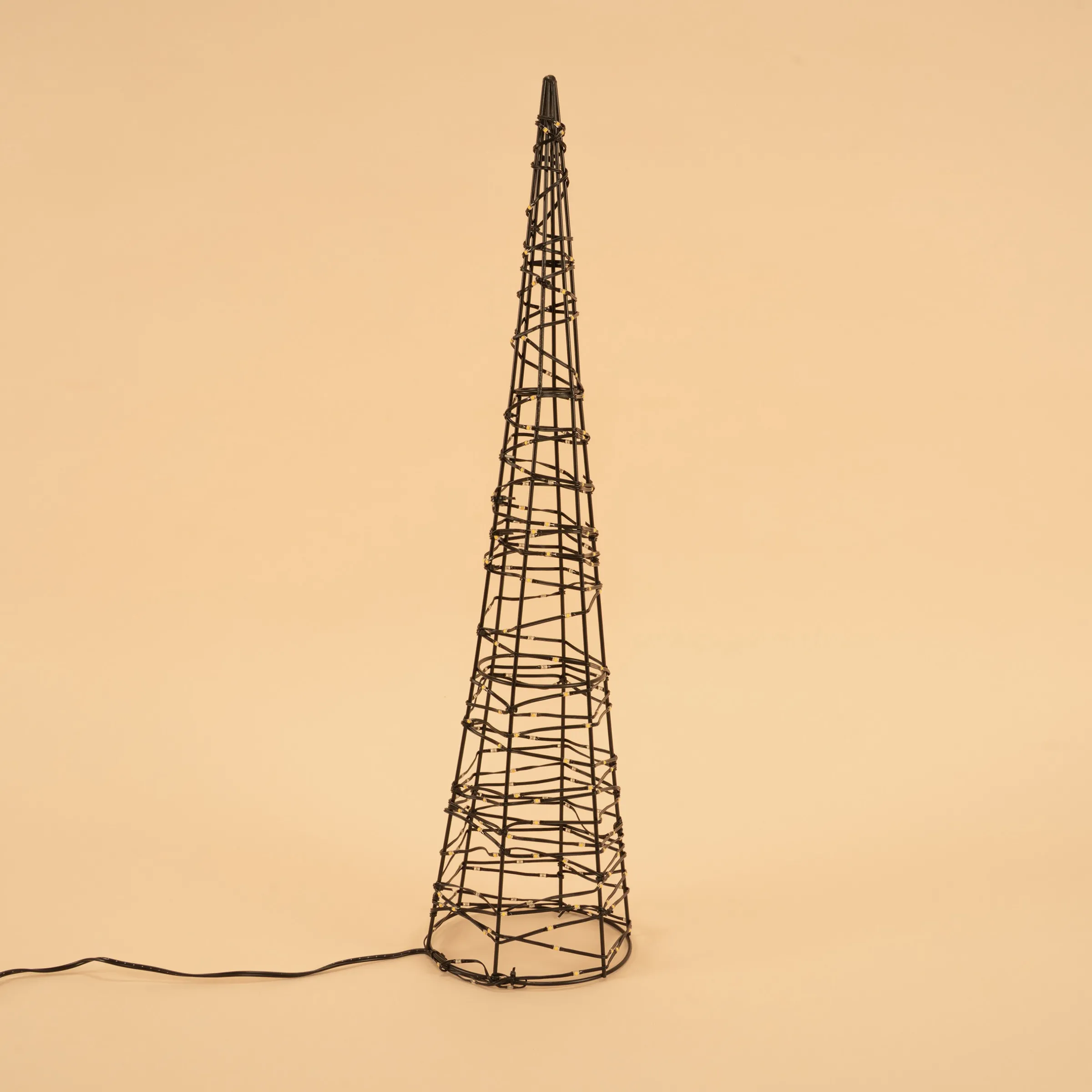 Solar Weihnachtspyramide Höhe 60 cm mit 200 warmweißen LEDs