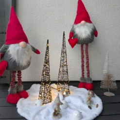 Solar Weihnachtspyramiden im 2er-Set, Höhen 50 & 60 cm