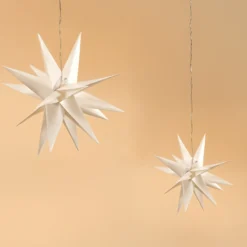 Solar Weihnachtsstern-Set für Außen, Ø 35 cm und 57 cm