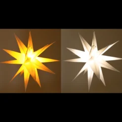 Solar Weihnachtsstern-Set für Außen, Ø 35 cm und 57 cm