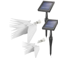Solar Weihnachtsstern-Set für Außen, Ø 35 cm und 57 cm