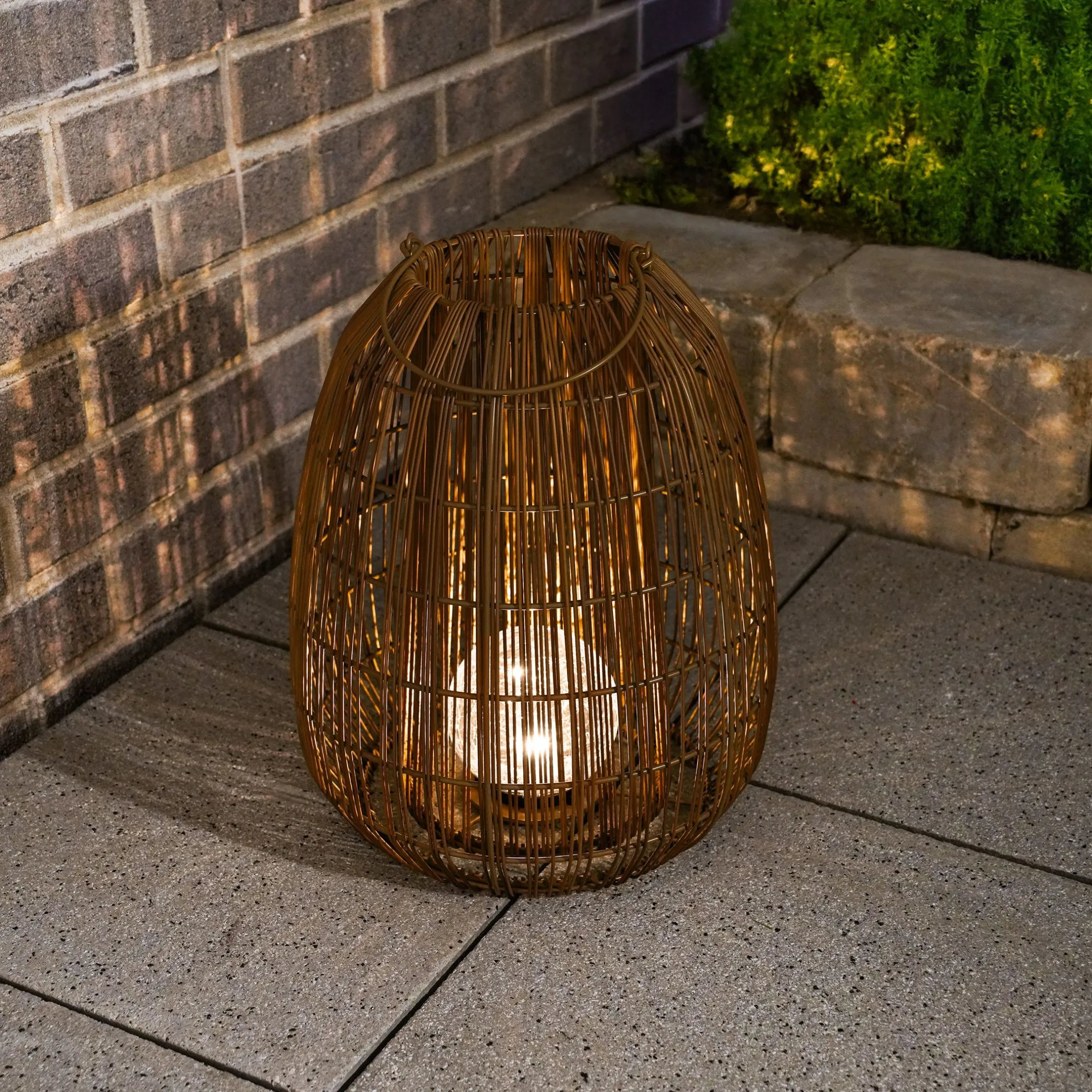 Solar Windlicht Isabella 40 cm im Boho-Stil