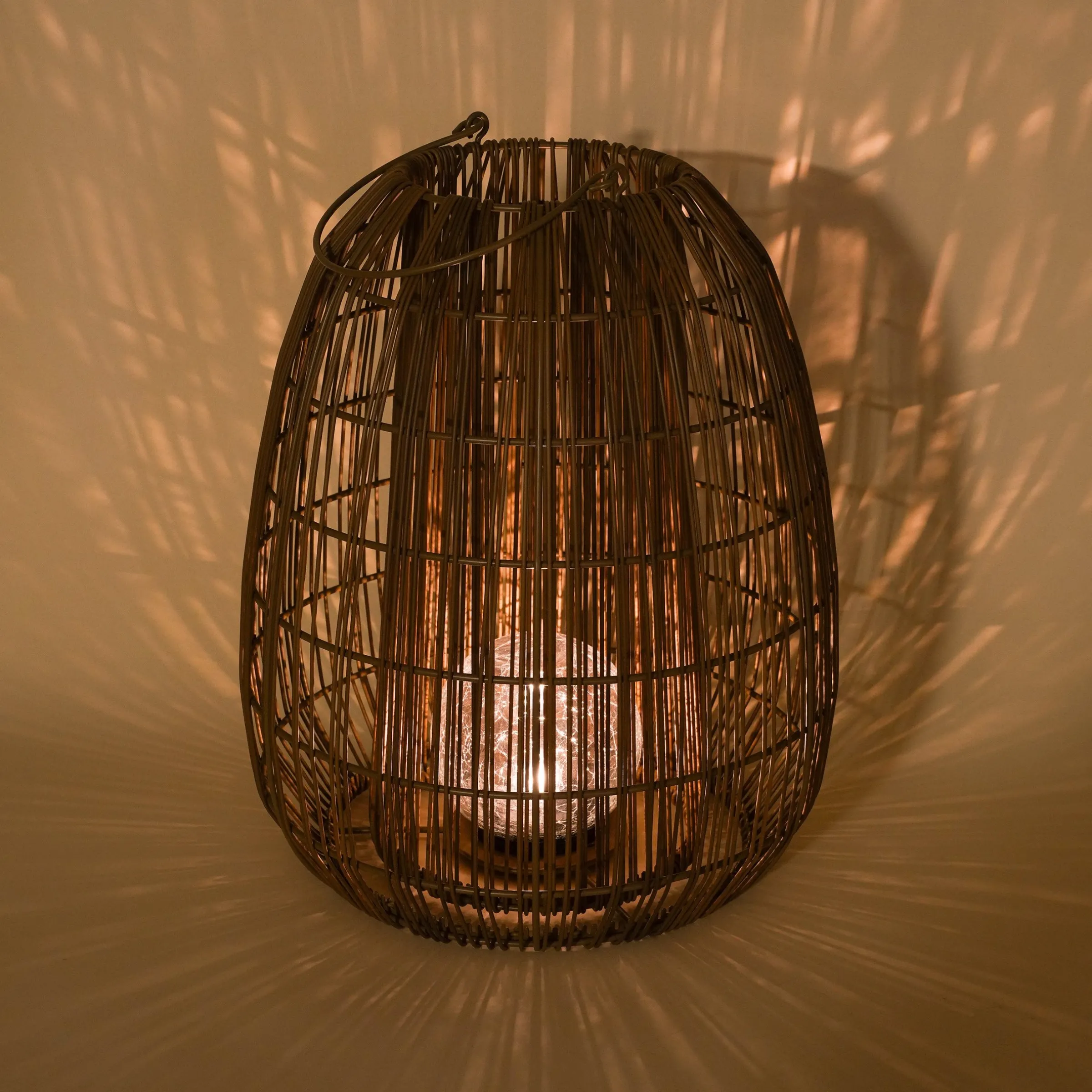 Solar Windlicht Isabella 40 cm im Boho-Stil