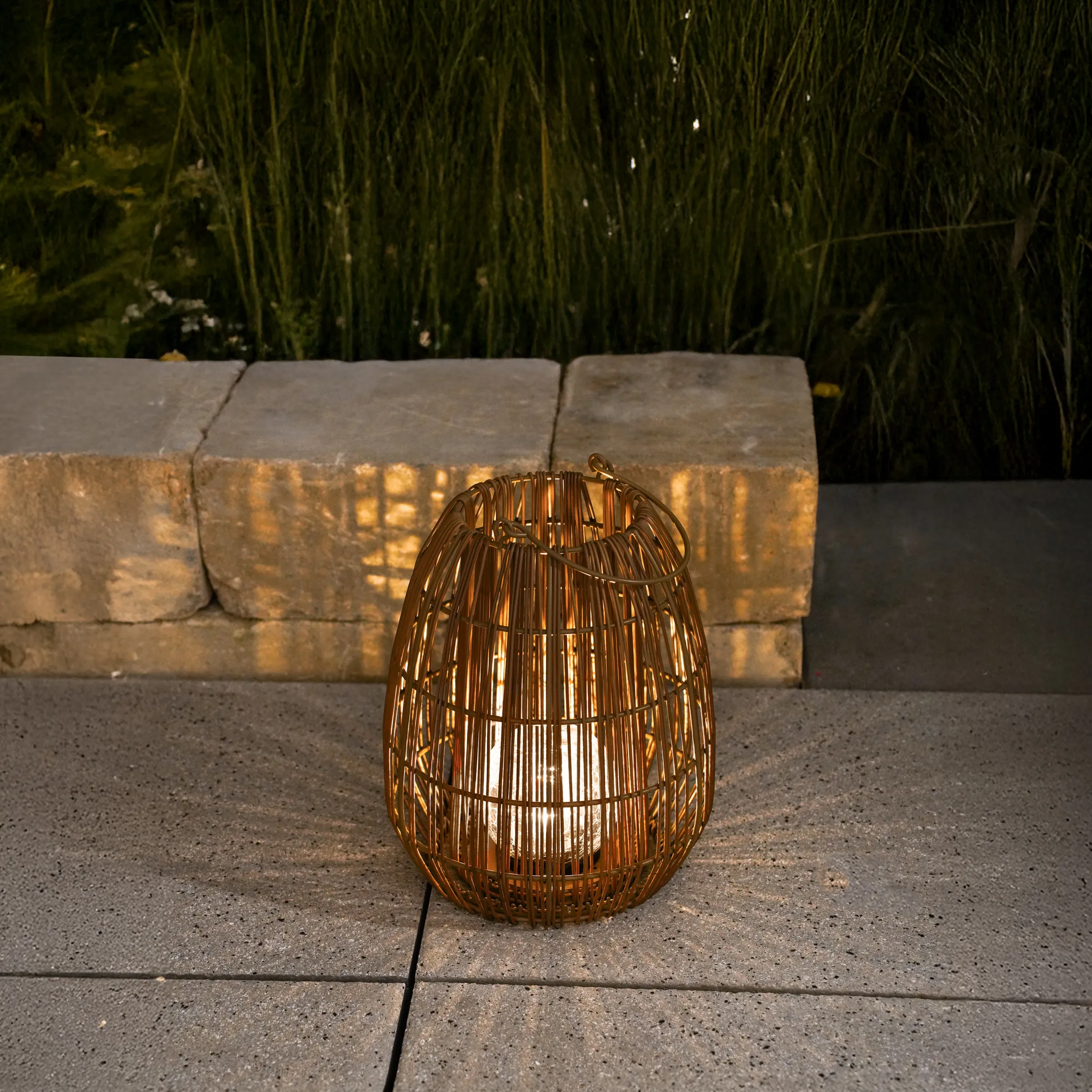 Solar Windlicht Isabella 28 cm im Boho-Stil