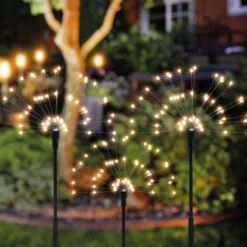 Solar Wunderkerzen im 3er-Set mit 180 LEDs