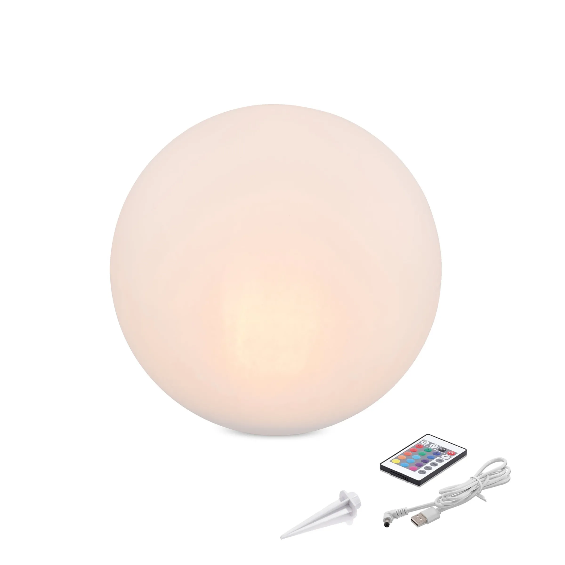 Stimmungsvolle Solarkugel Siena ⌀ 30 cm mit Fernbedienung