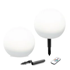 Stimmungsvolles Solarkugelset ⌀ 20 cm mit Fernbedienung