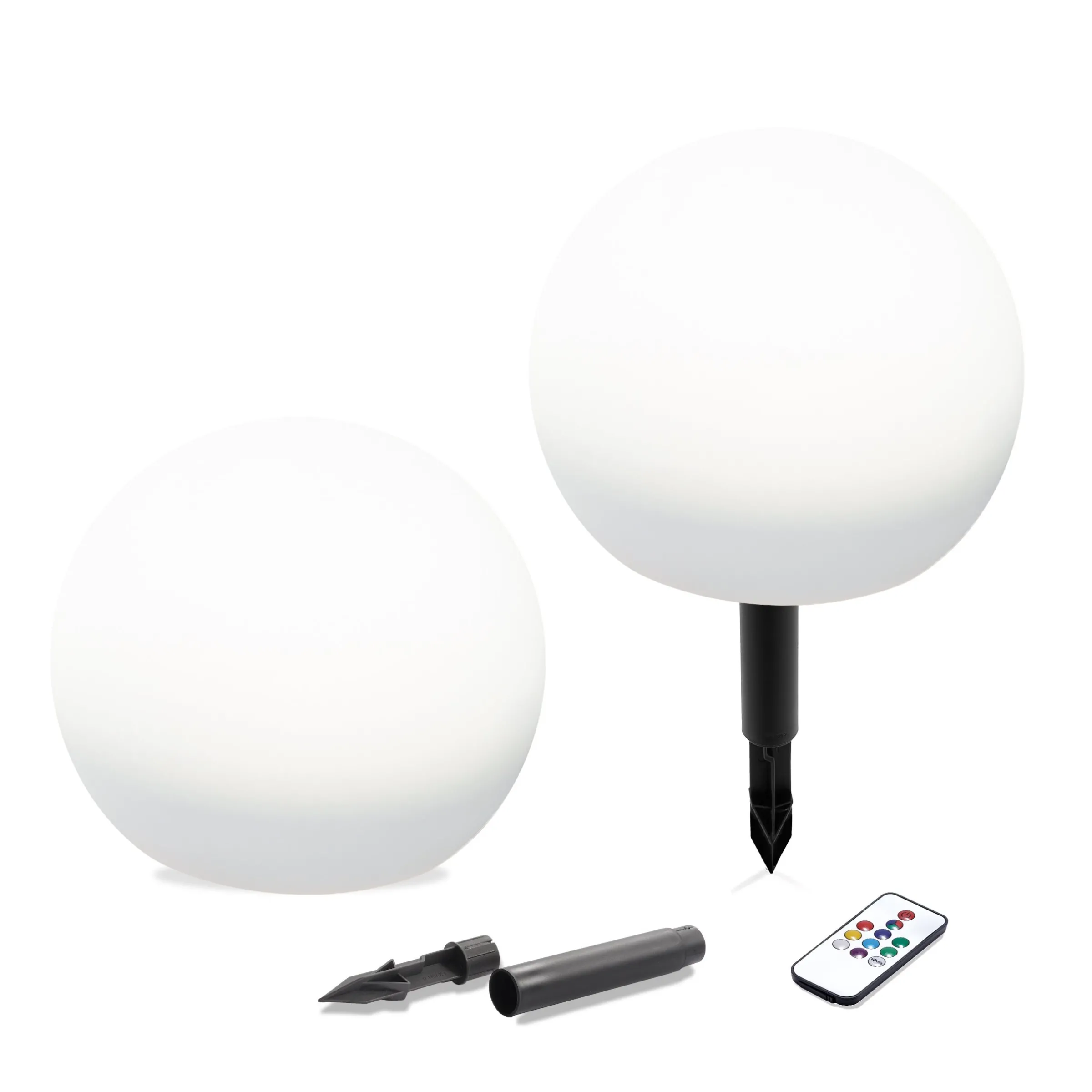 Stimmungsvolles Solarkugelset ⌀ 20 cm mit Fernbedienung
