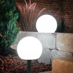 Stimmungsvolles Solarkugelset ⌀ 20 cm mit Fernbedienung