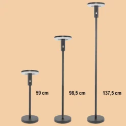 Vielseitige Solar Stehlampe Talino 140 cm, dimmbar