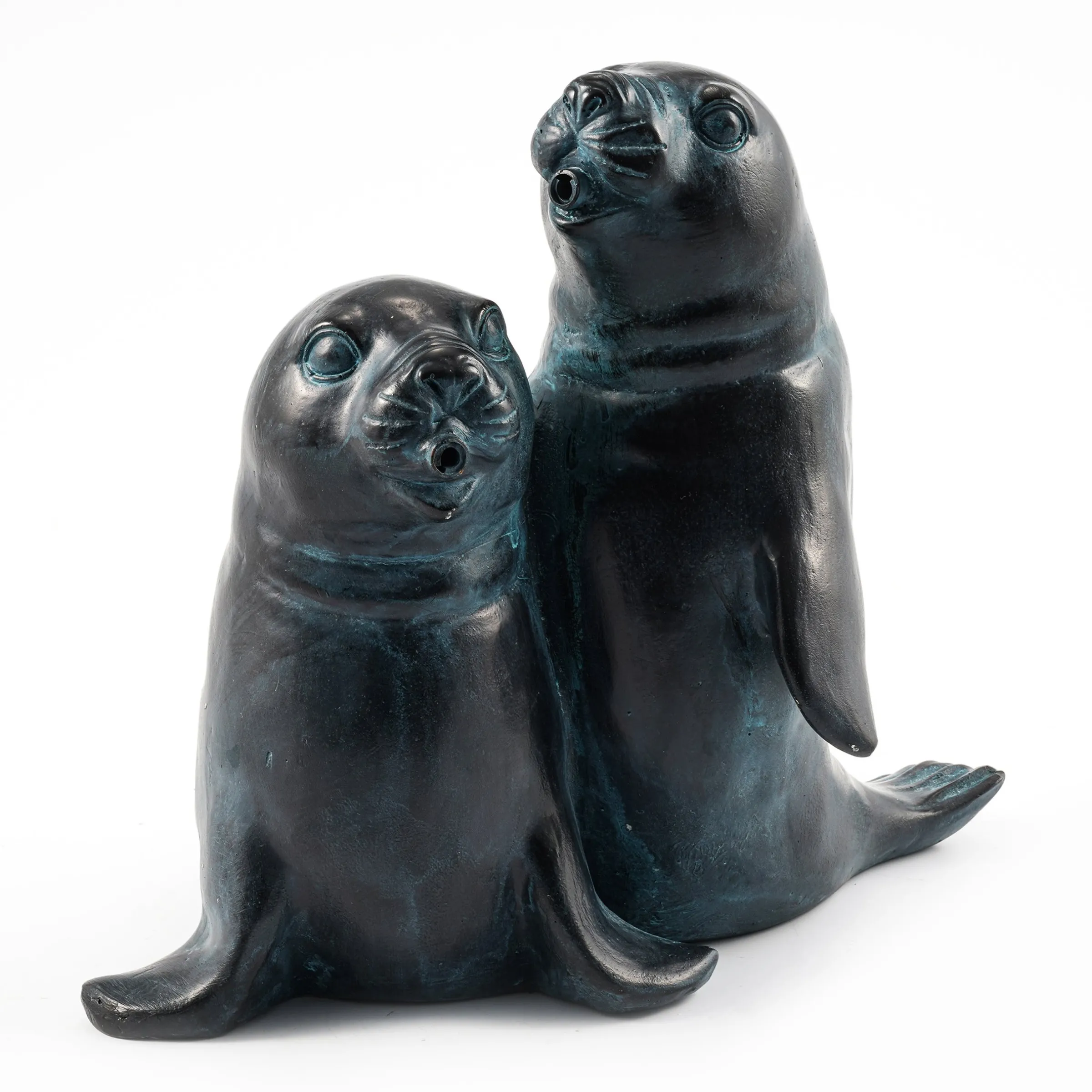 Wasserspeier-Figur Seehundpaar Paula und Paul