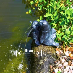 Wasserspeier-Figur Seehundpaar Paula und Paul