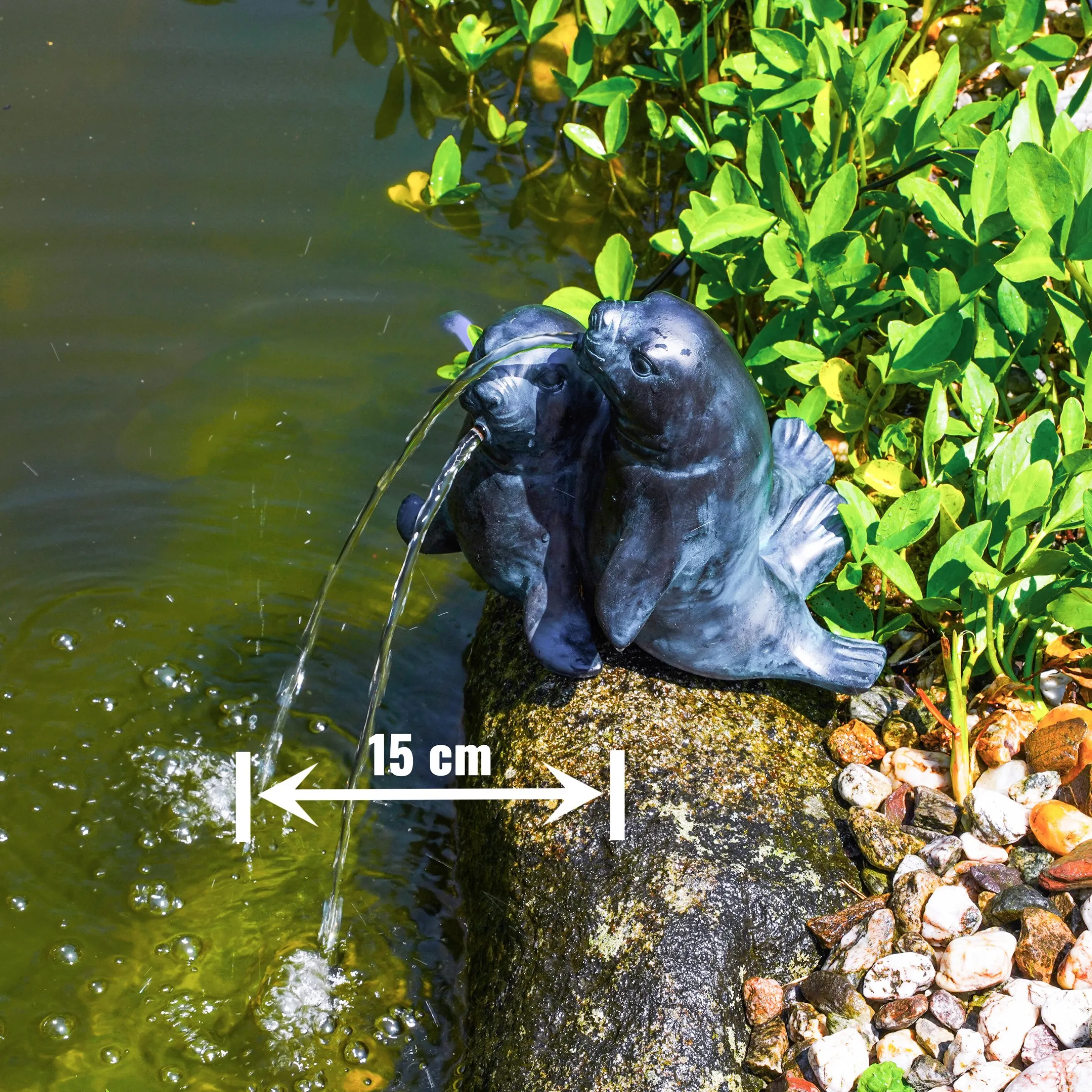 Wasserspeier-Figur Seehundpaar Paula und Paul