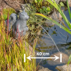 Wasserspeier-Figur sitzendes Eichhörnchen Puschel