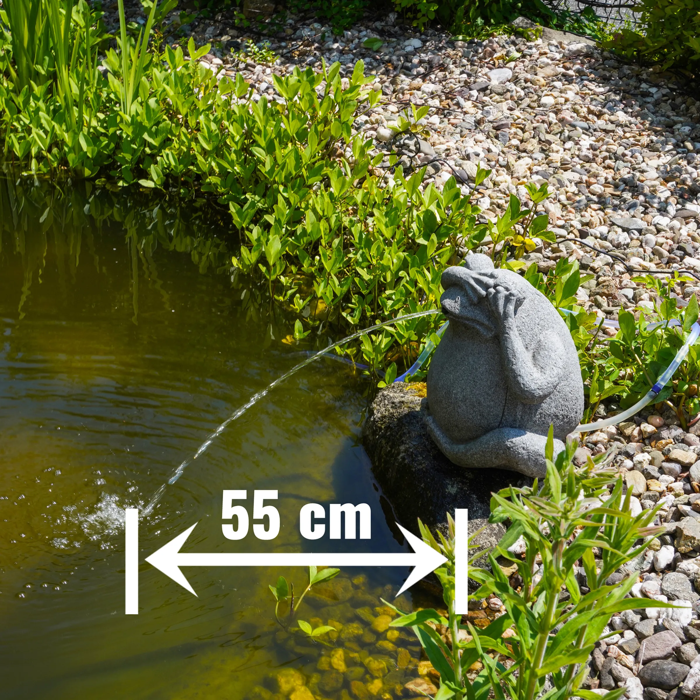 Wasserspeier-Figur sitzender Frosch